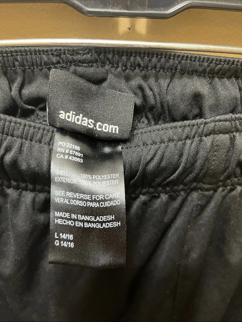 adidas Black Athletic Shorts with White Logo